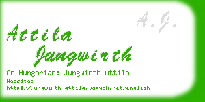 attila jungwirth business card